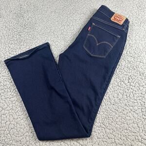 Levis Jeans Womens 29 Blue 725 High Rise Bootcut Dark Wash Stretch Denim